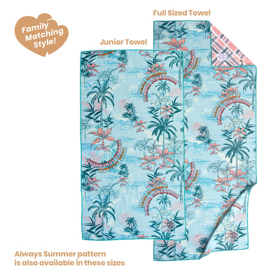 Sand-free premium matching beach towels for parent and child