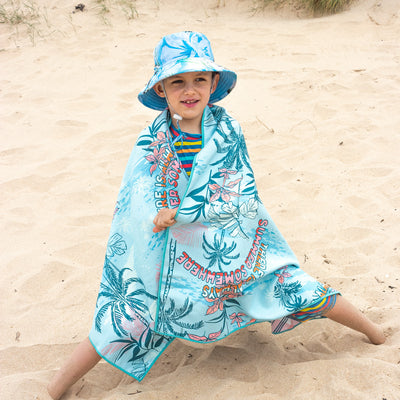 Junior-sized towel, Always Summer towel, hawaiian pattern, The Summer Chaser, beach towels for kids